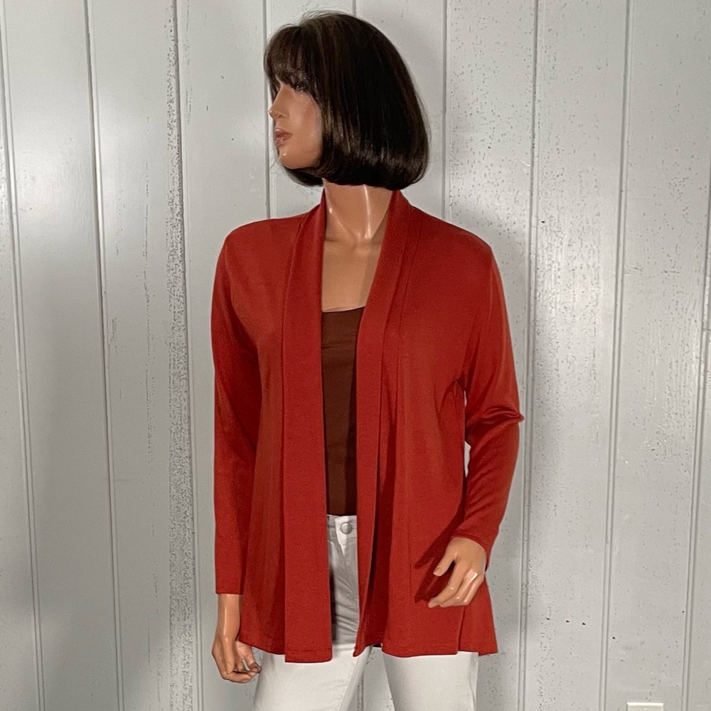 Olivia Blue Women's Burnt Orange Long Sleeve Cardigan Sz PXL